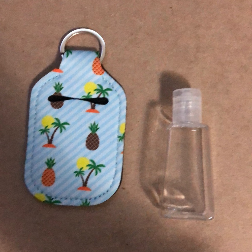 Hand sanitizer cover keychain